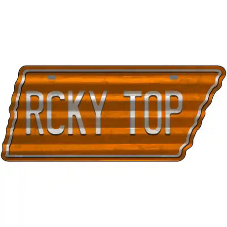 Rcky Top Novelty Corrugated Effect Metal Tennessee License Plate Tag TN-253