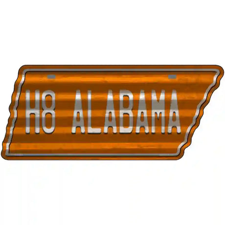 H8 Alabama Novelty Corrugated Effect Metal Tennessee License Plate Tag TN-260