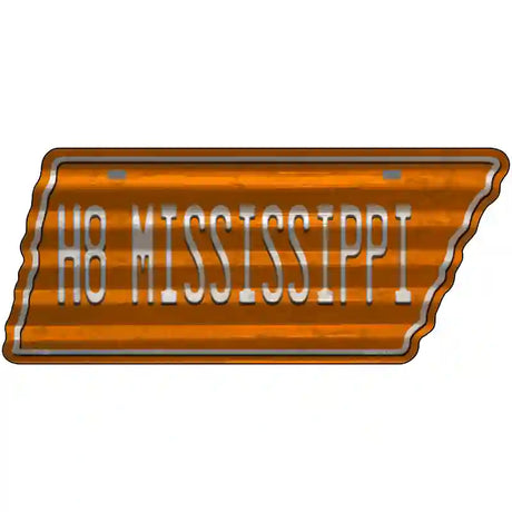 H8 Mississippi Novelty Corrugated Effect Metal Tennessee License Plate Tag TN-261