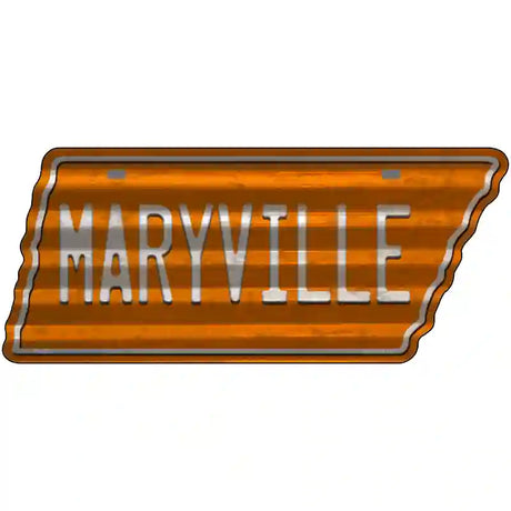 Maryville Novelty Corrugated Effect Metal Tennessee License Plate Tag TN-271