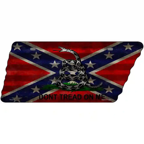 Confederate Dont Tread Novelty Corrugated Effect Metal Tennessee License Plate Tag TN-279