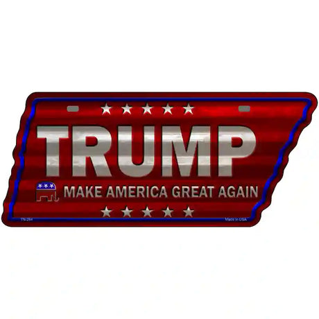 Trump Novelty Corrugated Effect Metal Tennessee License Plate Tag TN-284