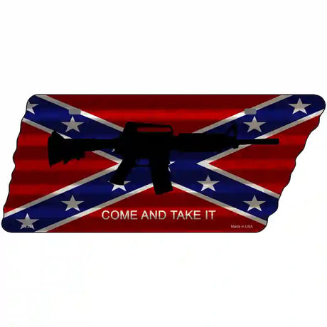 Come and Take It Novelty Corrugated Effect Metal Tennessee License Plate Tag TN-288