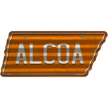 Alcoa Novelty Novelty Corrugated Effect Metal Tennessee License Plate Tag