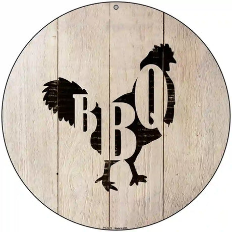 Chickens Make BBQ Novelty Metal Circular Sign 8" (UC)