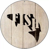 Fish Make Fish Novelty Metal Circular Sign 8" (UC)