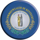 Kentucky State Flag Metal Circular Sign 8" (UC)