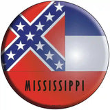 Mississippi State Flag Metal Circular Sign 8" (UC)