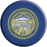 Nebraska State Flag Metal Circular Sign 8" (UC)