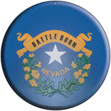 Nevada State Flag Metal Circular Sign 8" (UC)