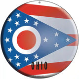 Ohio State Flag Metal Circular Sign 8" (UC)