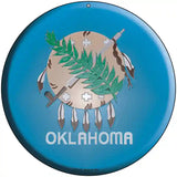 Oklahoma State Flag Metal Circular Sign 8" (UC)