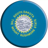 South Dakota State Flag Metal Circular Sign 8" (UC)