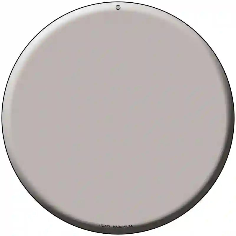 Tan Novelty Metal Circular Sign 8" (UC)