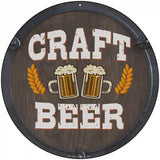 Craft Beer Novelty Metal Circular Sign 8" (UC)