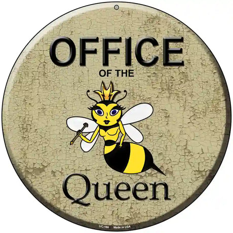 Office of the Queen Metal Circular Sign 8" (UC)