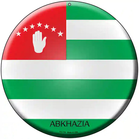 Abkhazia Country Novelty Metal Circular Sign 8" (UC)