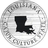 Louisiana Cajun Culture State Novelty Metal Circle Sign C-1808 8" (UC)