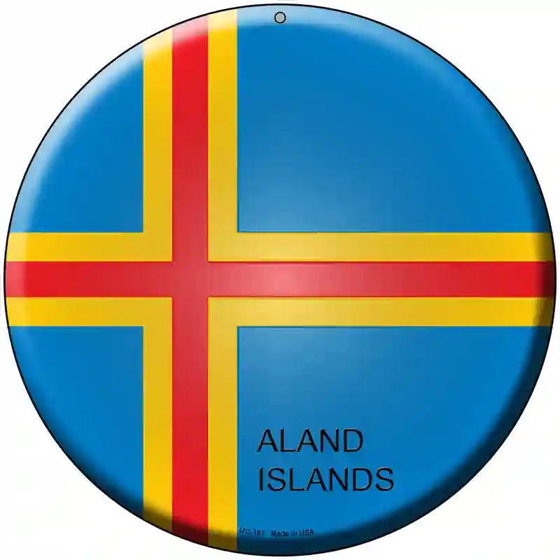 Aland Islands Country Novelty Metal Circular Sign 8" (UC)
