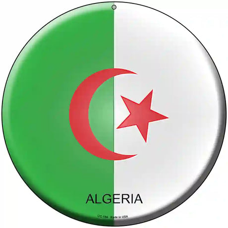 Algeria Country Novelty Metal Circular Sign 8" (UC)