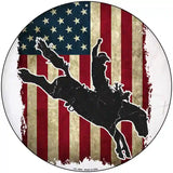 Bronco Rider Novelty Metal Circle Sign C-1864 8" (UC)