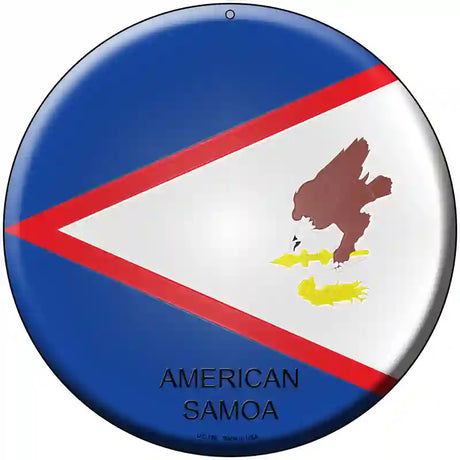 American Samoa Country Novelty Metal Circular Sign 8" (UC)