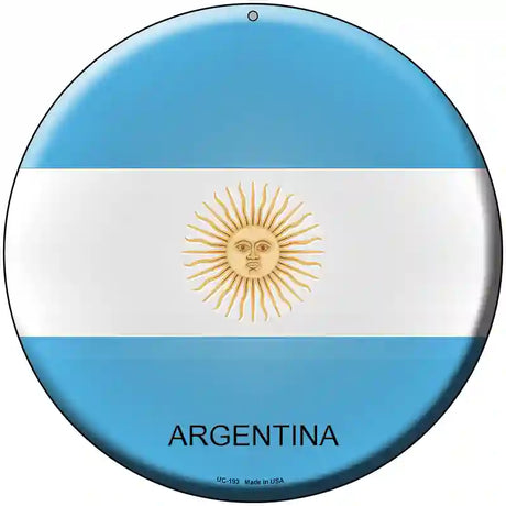 Argentina Novelty Metal Circular Sign 8" (UC)