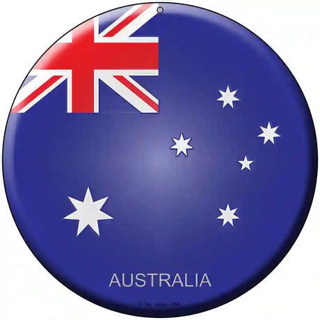 Australia Novelty Metal Circular Sign 8" (UC)