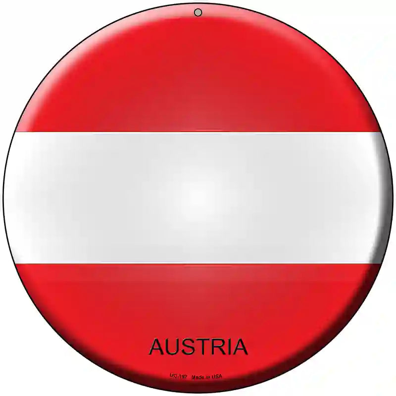 Austria Novelty Metal Circular Sign 8" (UC)