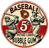 Baseball Novelty Metal Circular Sign C-2094