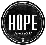 Hope Bible Verse Novelty Metal Circular Sign C-2107