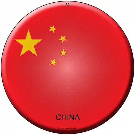 China Country Novelty Metal Circular Sign 8" (UC)