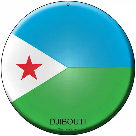 Djibouti Country Novelty Metal Circular Sign 8" (UC)