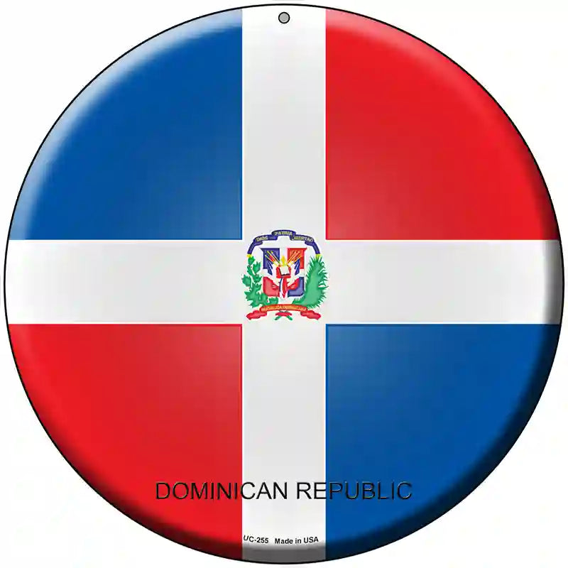 Dominican Republic Country Novelty Metal Circular Sign 8" (UC)