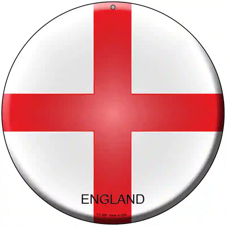 England Country Novelty Metal Circular Sign 8" (UC)