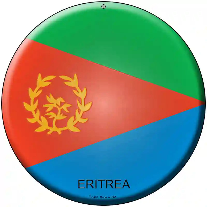 Eritrea Country Novelty Metal Circular Sign 8" (UC)