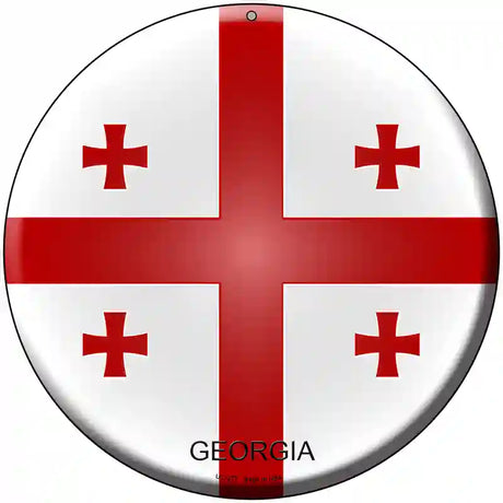 Georgia Country Novelty Metal Circular Sign 8" (UC)