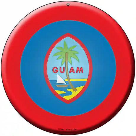 Guam Country Novelty Metal Circular Sign 8" (UC)