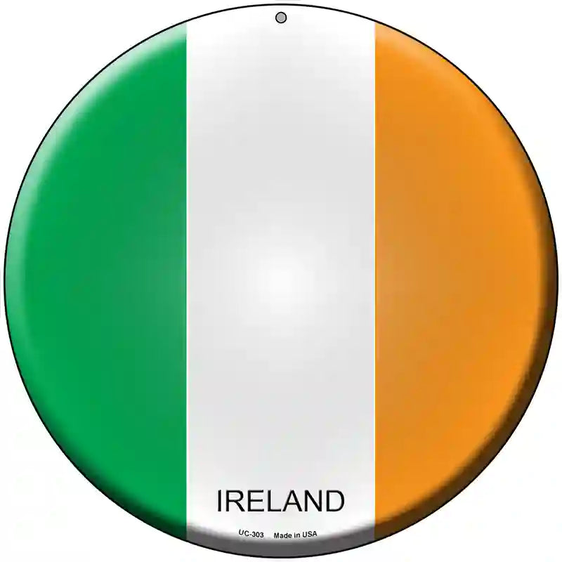 Ireland Country Novelty Metal Circular Sign 8" (UC)