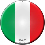 Italy Country Novelty Metal Circular Sign 8" (UC)