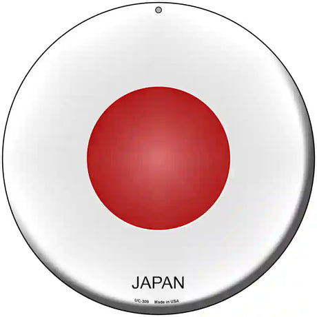 Japan Country Novelty Metal Circular Sign 8" (UC)