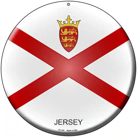 Jersey Country Novelty Metal Circular Sign 8" (UC)