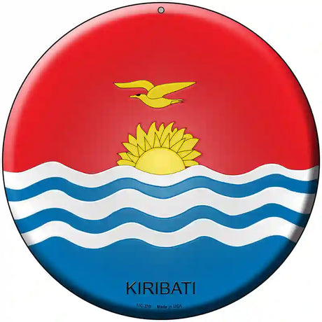 Kiribati Country Novelty Metal Circular Sign 8" (UC)