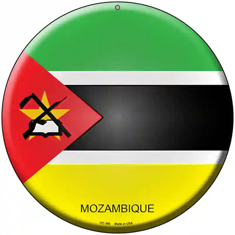 Mazambique Country Novelty Metal Circular Sign 8" (UC)