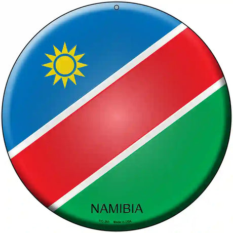 Namibia Country Novelty Metal Circular Sign 8" (UC)