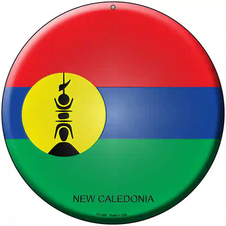 New Caledonia Country Novelty Metal Circular Sign 8" (UC)