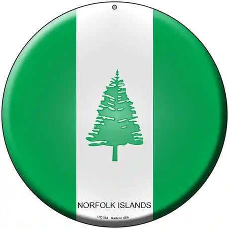 Norfolk Islands Novelty Metal Circular Sign 8" (UC)