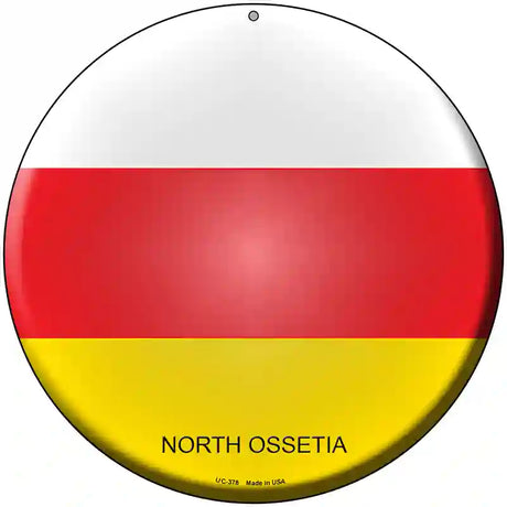 North Ossetia Country Novelty Metal Circular Sign 8" (UC)