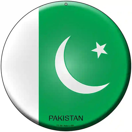 Pakistan Country Novelty Metal Circular Sign 8" (UC)