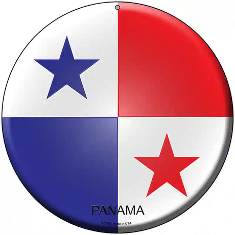 Panama Country Novelty Metal Circular Sign 8" (UC)